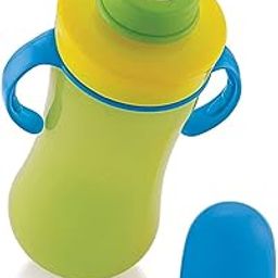 XSOURCE Bunny Baby Sipper Sippy Cup Stage 1 Spill Proof Leak Proof Break Proof Soft Silicone Nipple Sippy Cups for Baby Sipper Bottle for Kids Water Bottle (Green)-image-14