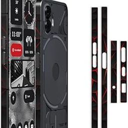 Enlinea Side Skin Protector for Nothing Phone (2) Skin Wrap | Dark Wall Pattern Vinyl Skin | 360 Chrome Edge Chrome Film Wrap Stickers Nothing Phone 2 Vinyl Protector Sticker (FCS 20)-image-62