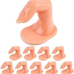 Practice Finger Nail Art Practice Finger Plastic Fake Fingers with Nails for Hand Nail Art Training Display Decoration Tools (10 - Pcs)-image-4