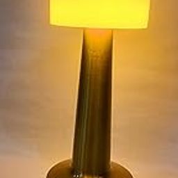 Rainbowprimex Touch LED Table Lamp, Warm Light, Portable, Golden Metal Design-11