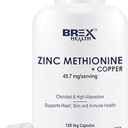 Zinc Methionine Plus Chelated Copper | Antioxidant Supplement | Supports Immune Health - 120 Veg Capsules-image-73