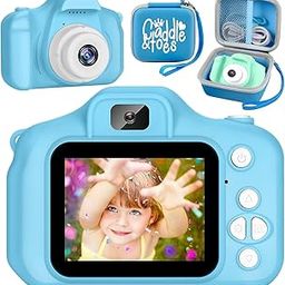CADDLE & TOES Toys for 4+ To 12 Year Old Boys, Kids Selfie Camera for Boys, Children Digital Toddler Camera, Christmas Birthday Festival Gift for Boys Girls Age 4+ 5 6 7 8 9 (Blue Camera+BlueCase)-image-26