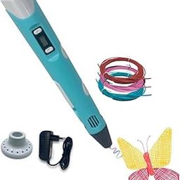Arthasya New 3D Pen with USB Cable Pen with 3 * 1.75MM PLA Filaments 10m Each 3D Printing Pen Drawing Toy Perfect for DIY Crafting (Multicolor)-0