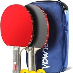 Proberos® 3 Stars Table Tennis Racket Professional Table Tennis (T. T) Set, Storage Bag and 3 Ping Pong Balls, All-in-One Ping Pong Paddle Playset - Table Tennis Bats for Boys and Girls Beginners Gift-23