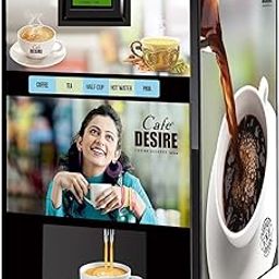 Cafe DESIRE I DRINK SUCCESS Coffee Machine 2 Lane | Fully Automatic Tea & Coffee Vending Machine | For Offices, Shops | Make 2 Varieties Of Coffee Tea With Premix | No Milk Required-image-71
