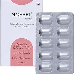 Nofeel Hydrolyzed Marine Collagen (Type I & Type III) Tablets with Astaxanthin, Biotin and Vitamin C for Men & Women, Reduce Wrinkles & Fine Lines, For Hair Growth & Healthy Skin, 1 Strip (10 Tablets)-image-61