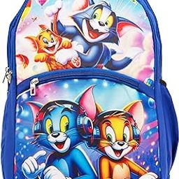Kids Tom & Jerry DJ Cartoon School Bag Backpacks Boys/Girls Nursery, Preschool, Picnic 25 Litres (Royal Blue)-image-41