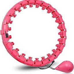 Barretden Smart Hula Hoop for Adults and Kids Exercising, 2 in 1 Abdomen Fitness Weight Loss Massage Non-Fall Hoola Hoop, 24 Detachable Knots Adjustable Weight Auto-Spinning Ball-image-69