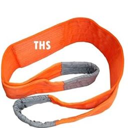 THS 12 Ton * 5MTR 2x Strong Orange Color Double Ply Webbing Slings Flat Belt | Lifting Belt | 1 Pc-image-7