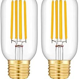 CITRA LED Vintage and Antique Retro Edison Squirrel Cage Filament Incandescent Light Bulb (T45, Classic Amber Glass, E26/E27 Medium Base, Dimmable, 4W, Yellow) - 2 Pack-image-90