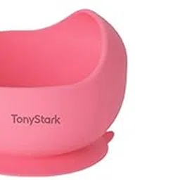 Tony Stark Silicone Unbreakable Baby Bowl & Handle Spoon - Suction Design, Non-Slip, BPA Free, Dishwasher & Microwave Safe (Pink, 1 Set)-picture-10