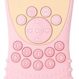 DTR Creation Baby Remote Control Toy ? Soft Silicone Teether for Infants | Food-Grade Material | Musical Learning Toy with Numbers & Buttons | Safe for 3+ Months Boys & Girls (Pink)-image-35