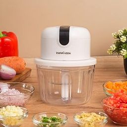 InstaCuppa Rechargeable Mini Electric Chopper, 350 ml, USB-C Stainless Steel Blades, 1800 mAh Battery and One Touch Operation, For Mincing Meat, Garlic, Ginger, Onion, Vegetable, Nuts-image-79