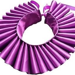 Fake Collar Scarves Tulle Ruffle Collar for Props Party Costume Purple-picture-23