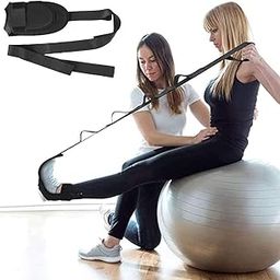 Yoga Belt Stretching Strap, Ankle Ligament Stretcher with Loops Stretch Band for Leg and Foot Assist 5 Strap Exercise Fitness Rehabilitation Joint Correction Training (Pack of 1)-image-66