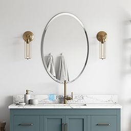 Flair Glass Frameless Oval Beveled Mirror, Wall Mirror, Bathroom Mirror, Wall Mount Mirror, Washbasin Mirror, Looking Mirror Glass, Mirror for Bedroom, Unframed Mirror (6 mm Thick, 12X18 Inches)-15
