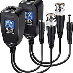 COOLCOLD Video Balun | 8MP (PV) Passive BNC DC to RJ45 Network Transceiver Cat5/Cat6 Adapter AHD/TVI/CVI/CVBS for Full HD CCTV DVR Security Surveillance Camera System (1 Pair)-4