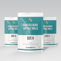 Sharrets Empty HPMC (Hydoxypropyl Methyl Cellulose) Size "0" Clear Transparent Vegan Capsules 500 x 3 (Pack of 3)-image-1