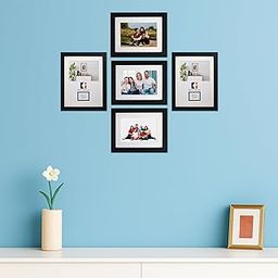 Kuber Industries 8 x 10 Inches Large Photo Frame Set of 5 | Plexi Glass | Black Frames for Hanging Wall Decor | Photoframe for Living Room, Bedroom Wall, Home and Office Decor-image-17