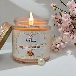 Pink Lotus Sandalwood Glow Candle – Hand-Poured, Natural Wax, Long-Lasting, Soothing Aroma – Perfect for Home, Meditation & Gifting-image-33