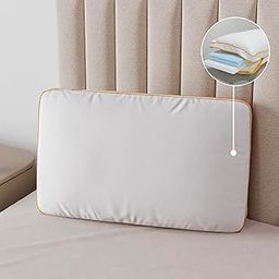 SleepyCat Hybrid Pillow with a Combination of Memory Foam and HD 30D Foam for Improved Comfort, 1-Piece (Standard Size, 26x16 inches, White)-image-43
