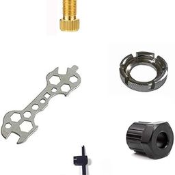 Tempered Steel Bicycle Bike 4 Spoke, Valve, Spanner and Freewheel Tool-11