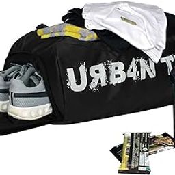 Plank 23L Gym Bag for Men and Women | Sports Duffle Bag with Shoe Compartment | Workout, Fitness, Exercise | Black-image-93