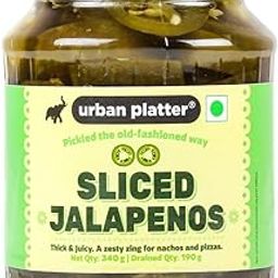 Urban Platter Sliced Jalapenos, 340g [ Tangy & Spicy. Great Topping for Pizza, Tacos, Nachos. ]-8