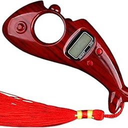 Digital Finger Counter for Pooja Meditation Japa Mantra Mala, Electronic Finger Rotating Hand Tally Number Counting Machine, Prayer Beads with Compass Tasbih Islamic Misbaha (Fish-Design)-0
