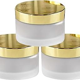 jarbazaar [ set of 3 pc] 50 GRAM FROSTED empty cosmetic glass jar for diy lipbalm, bodybutter, creams, lotions, facemask,-image-27