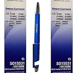 ITGlobal 3in1 Multi-Function Anti-Metal Texture Rotating Ballpoint Pen | FX 2170 2180 LQ 2190 2070 2170 2080 2180 Ribbon (Set of 2) OG for Epson Selected Printer | Value Pack-picture-26