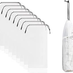 8Pcs Wet Umbrella Bag,waterproof storage bag,Travel Umbrellas Sleeves with Drawstring,clear plastic drawstring bags for Home Office Outdoor Storage-42