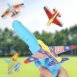Storio Airplane Launcher Gun Toy for Kids | Foam Glider Planes with Easy Launch Shooting Gun | Safe & Durable Plastic | Outdoor Flying Toy for Boys & Girls Age 3+ | Fun Gift for Kids-image-5