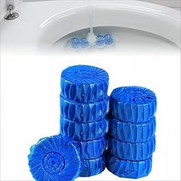 HIRKO10 Pcs Toilet Bowl Deodorizer Cleaner Powerful Automatic Flush Toilet cleaner tablet/Automatic Toilet Bowl Cleaner Tablets Stain Remover Bathroom Flush Tank Blue Tab Tablet-image-25