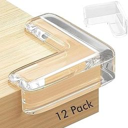 Avendreo 12 Pcs Baby Proofing Corner Protector for Sharp Furniture Edges, Soft Silicone Edge Guards for Table, Bed & Chair, Transparent Corner Safety Protector for Kids, Toddler (Square)-image-34