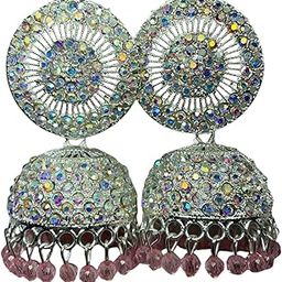 Oxidised Silver Earrings for Women & Girls | Traditional Jhumka Design Jewelry for Casual & Festive Season (Earring 43)-image-89