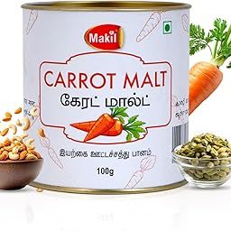 MAKIL Carrot Malt Natural Nutrition Drink with Nuts 100g | Contains antioxidants like Vitamin C and beta-carotene | Enhances Skin Health | Hygienically Processed & Packed-8