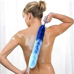 SIA Long Stretch Back Sponge with Rope Back Scrubber Bath Shower Mesh Sponge Exfoliating Body Scrub Stretch Braided Loofah for Men and Women Multicolored Pack of 2-image-42
