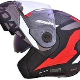 HEADFOX N2 Road Motorcycle Bluetooth Flip-up ISI Certified Helmet for Men, Connects Two Mobiles at Same Time with Music, Navigation & Waterproof (Matte Red, 60 CM)-12