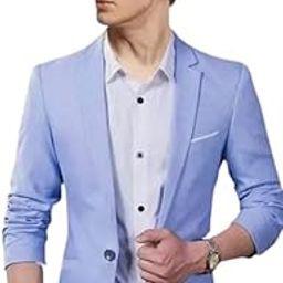 Single Breasted Casual, Formal, Party, Festive & Wedding Blazer, Blue Colour-picture-48