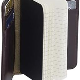 Unisex Adult Classic Edition Card Holder Mini Notebook Wallet | 9 Pockets Wallet | Pocket Size Made Of Italian Vegan Leather | Pocket Size, Ruled, 96 Pages, 285 Gsm, Brown, Pack Of 1-image-83