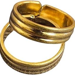 Traditional Panchaloha/impon/five metal Toe Rings for Women, Adjustable Metal Design, Gold-Toned for daily use-image-51