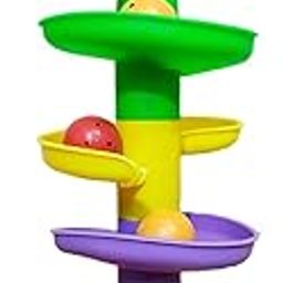 Roll Ball Tower, 4-Tier Spiral Track with Tiger Basket, Rolling and Swirling Ramp Drop Toy, Educational Toy for Children-22