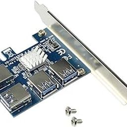 Microware Riser Card PCI-E USB 3.0 PCIe Port Multiplier Card PCI Express PCIe 1 to 4 PCI-E to PCI-E for BTC Miner Machine-16
