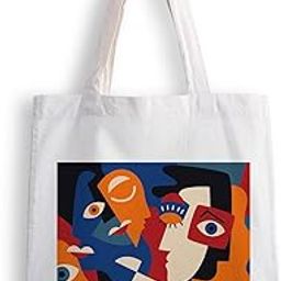 Canvas Tote Bags for Women, College Bag for Girls, Tote Bag for Shopping, Travel & Beach Bags for Women - Painting - D No - 170-image-103