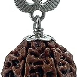 SAUBHAGYA RATNA Brown Lab Certified Original Pure Siddha 7 Mukhi Rudraksha in Silver Trishul with Handmade Tassel, Bead from Nepal-Size 16-22mm (7 Mukhi Silver Trishul)-picture-46