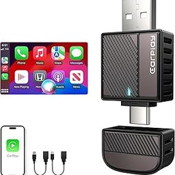 ByteWave CarPlay Wireless Adapter for Apple, Convert Wired to Wireless CarPlay Adapter for iPhone [Mini Size, USB-A & USB-C/Type-C, Plug&Play, No Delay], Compatible with Cars from 2016, Brown-19