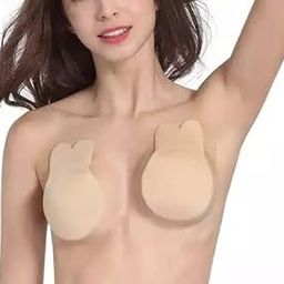 Silicone Self Adhesive Bra for Women and Girls | Nipple Cover Invisible Breast Lift Up Adhesive Stickers Strapless Backless Push Up Bra (28 Till 42)-image-7