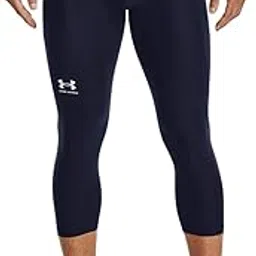 under armour Men's Armour HeatGear 3/4 Leggings , Midnight Navy (410)/White, X-Small, Midnight Navy (410)/White, Large-picture-12