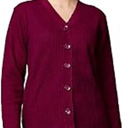 Women's Woolen V-Neck Buttoned Full Sleeve Cardigan Self Design Soft Wool Fabric Winter Wear Pure Wool Sweater with Pockets Stylish Outdoor and Office Wear Girls-picture-8